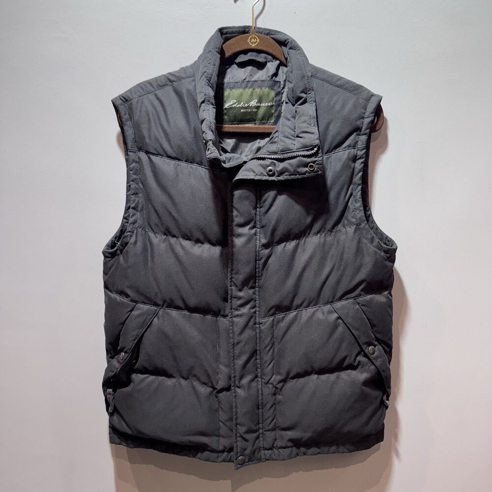Men's Eddie Bauer EB550 Premium Goose Down Winter Puffer Vest Size Medium